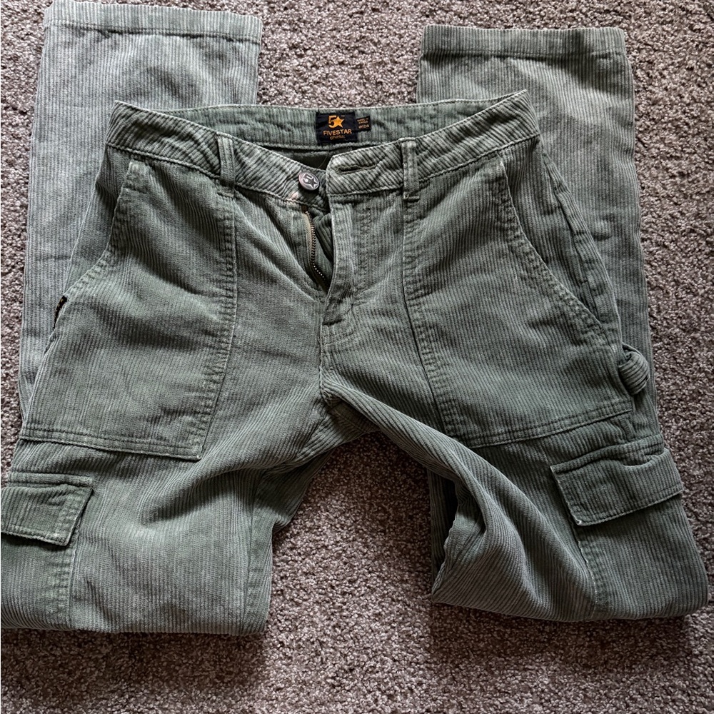 Five Star Green Corduroy Cargo Pants